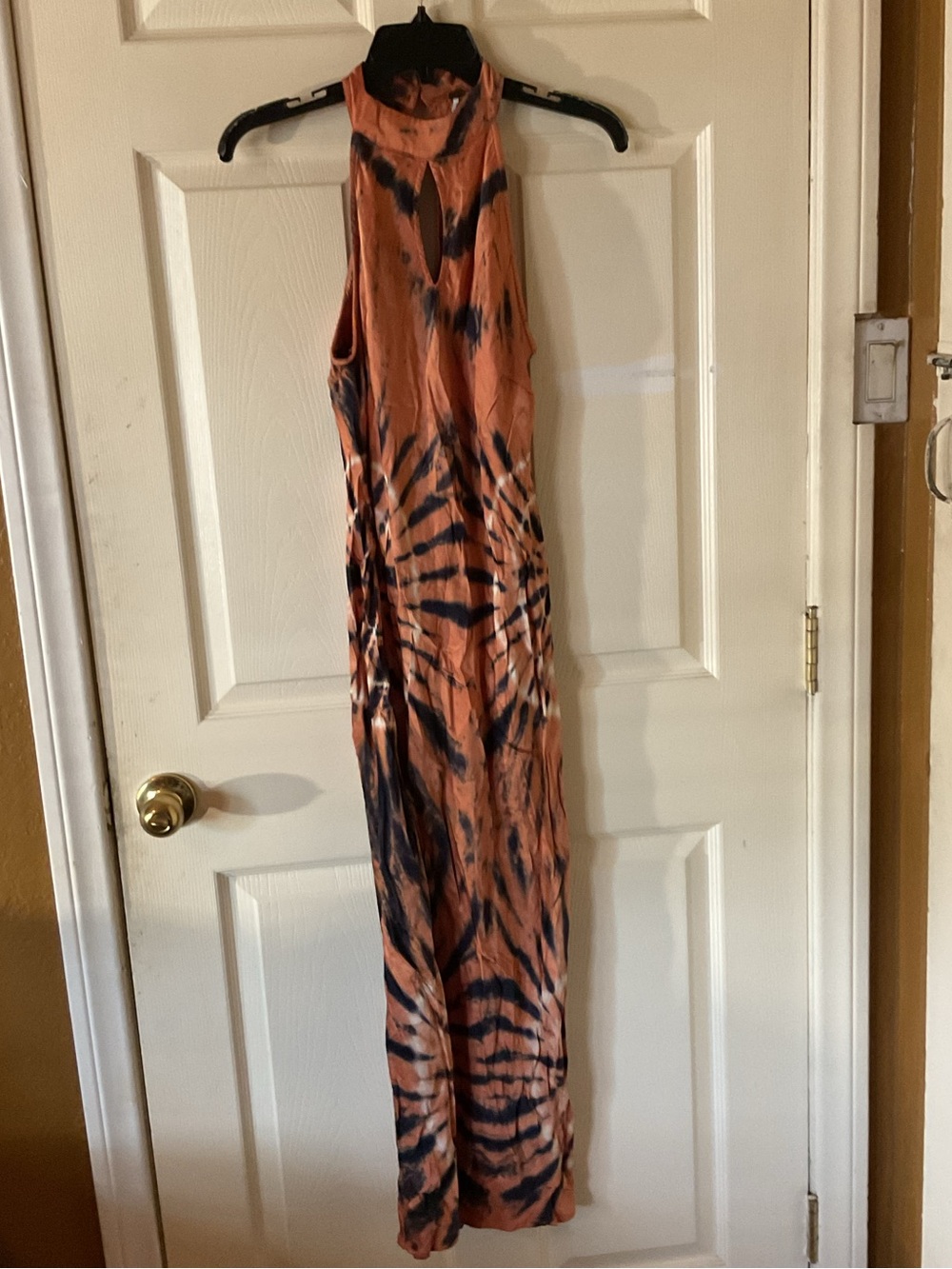 FYB Tie-Dye Maxi Dress in Rust and Black - Sleeveless Women's Dress size XS - Picture 2 of 4